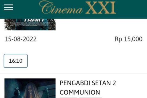 Harga tiket bioskop XXI Malang untuk film terbaru September 2025