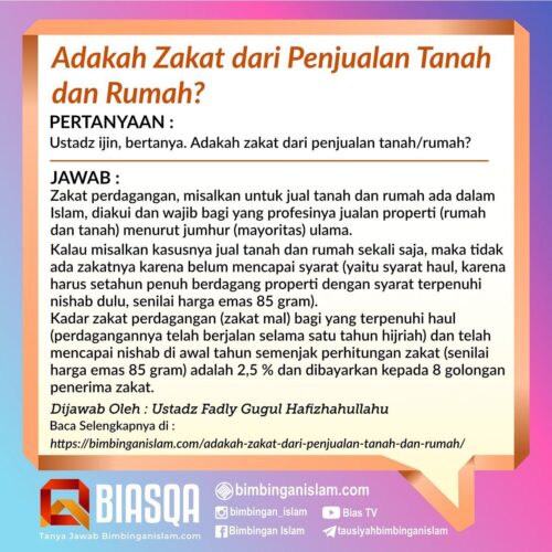 Adakah Zakat dari Penjualan Tanah dan Rumah - BimbinganIslam.com Apakah investasi tanah kena zakat