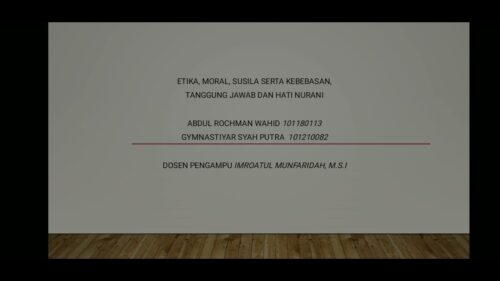 Kebebasan tanggung jawab dan hati nurani serta hubungannya